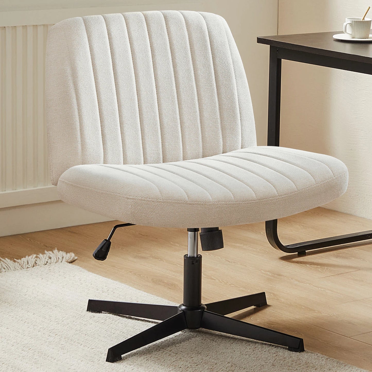 JHK Cross Legged Office Chair With Adjustable Height Swivel