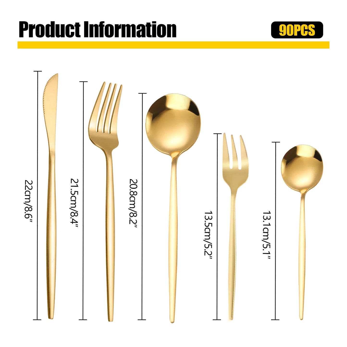 Stainless Steel Silverware Set Heavy Duty Cutlery for Weddings Buffets
