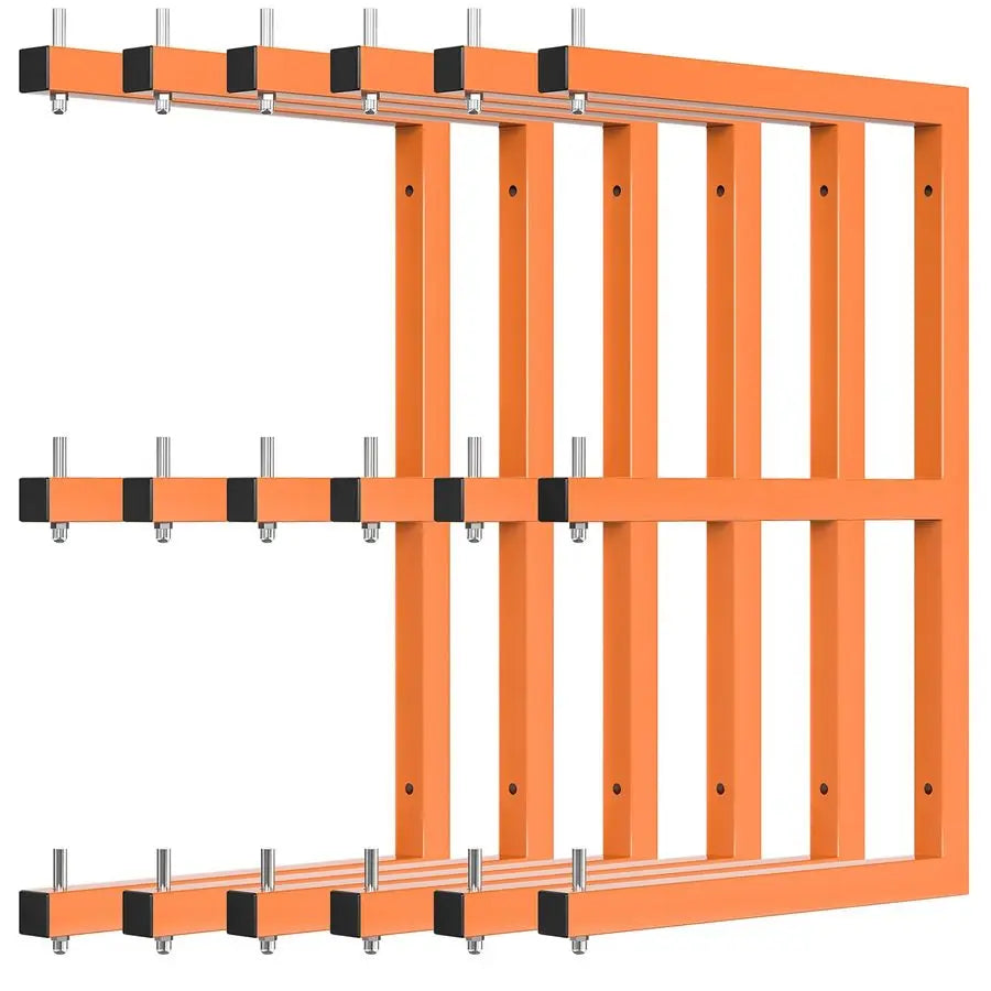 Wall Mounted 9 Level Lumber Storage Rack Heavy Duty
