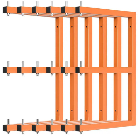 Wall Mounted 9 Level Lumber Storage Rack Heavy Duty