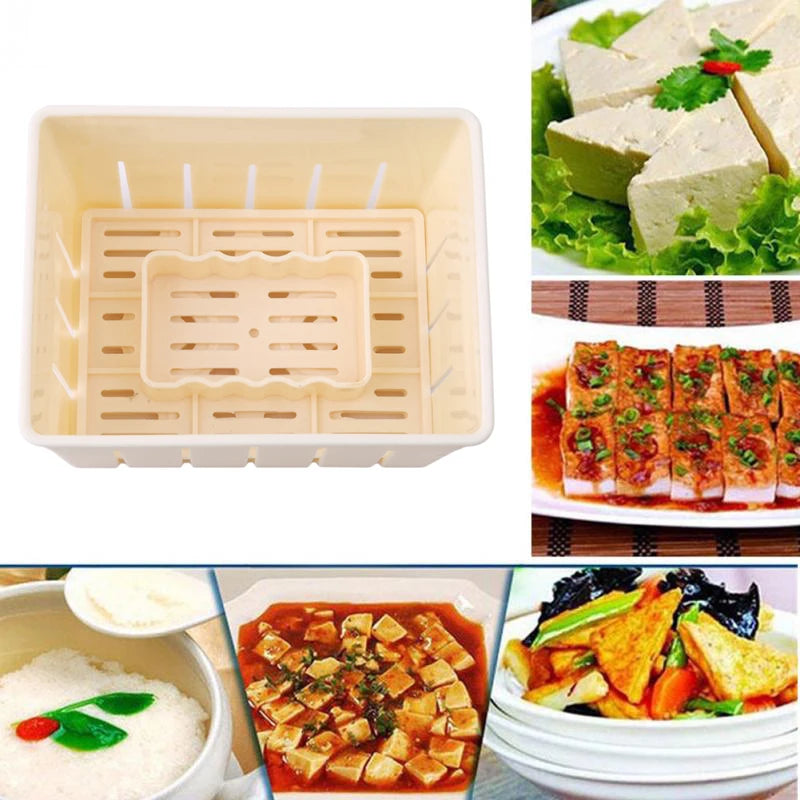 Plastic Tofu Press Mould Kit With Cheese Cloth Homemade Tofu
