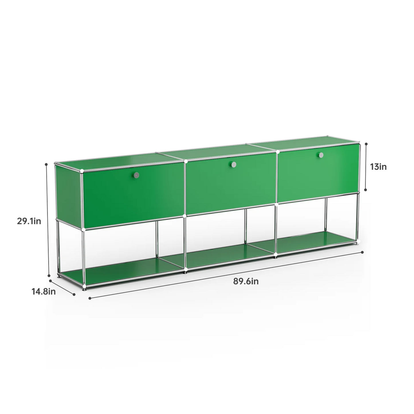 Stainless Steel Storage Cabinet Organizer and TV Stand for Living Room