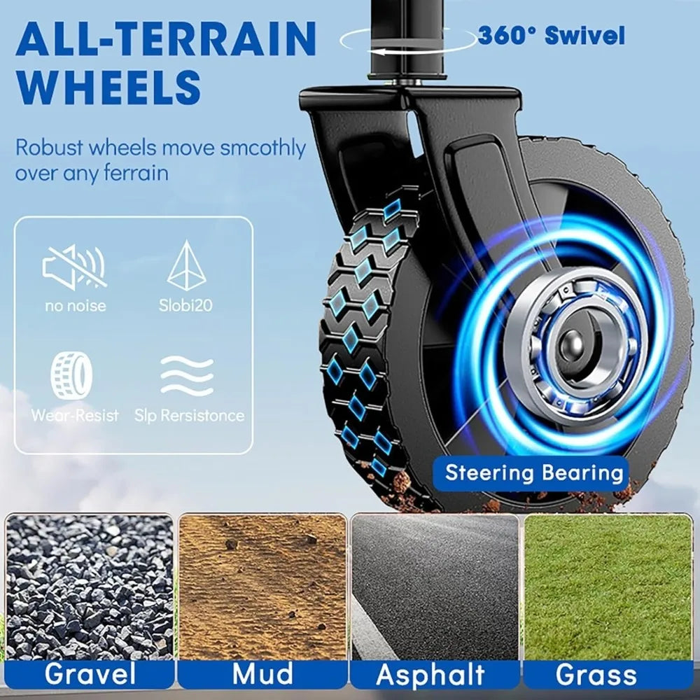 Collapsible Wagon Cart With All-Terrain Wheels For Heavy Duty Shopping