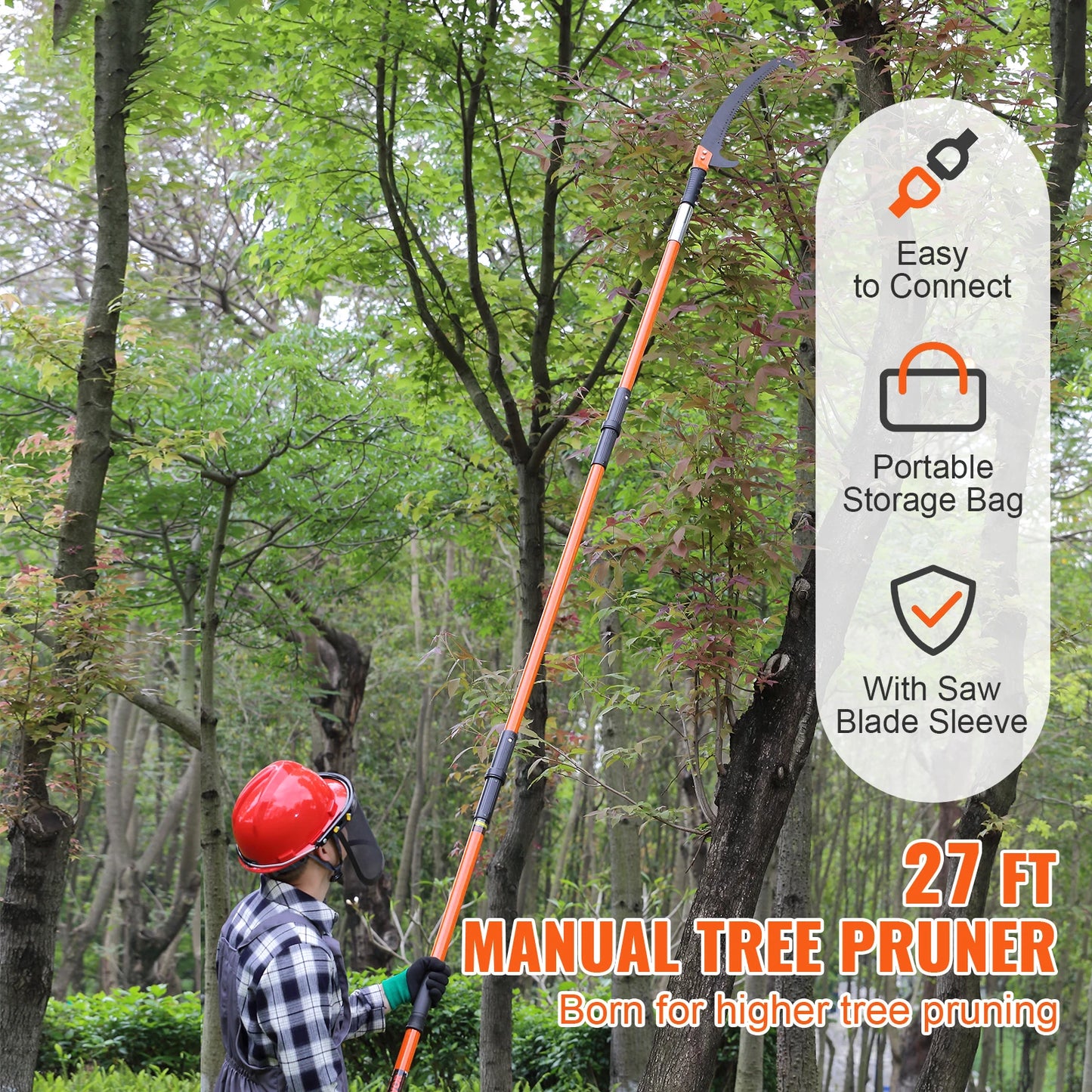 SucceBuy Extendable Telescopic Pole Saw Pruner For Branches