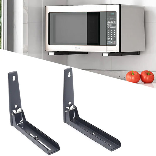 Heavy Duty Wall Mount Shelf for Microwave Oven with Foldable Brackets