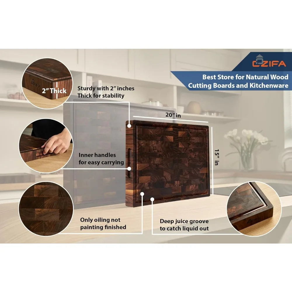 RBXC American Walnut Cutting Board With Juice Groove