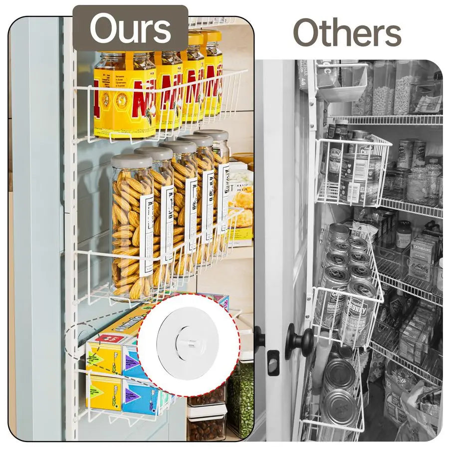 Adjustable Cabinet Door Organizer 6 Tier Hanging Spice Rack Pantry