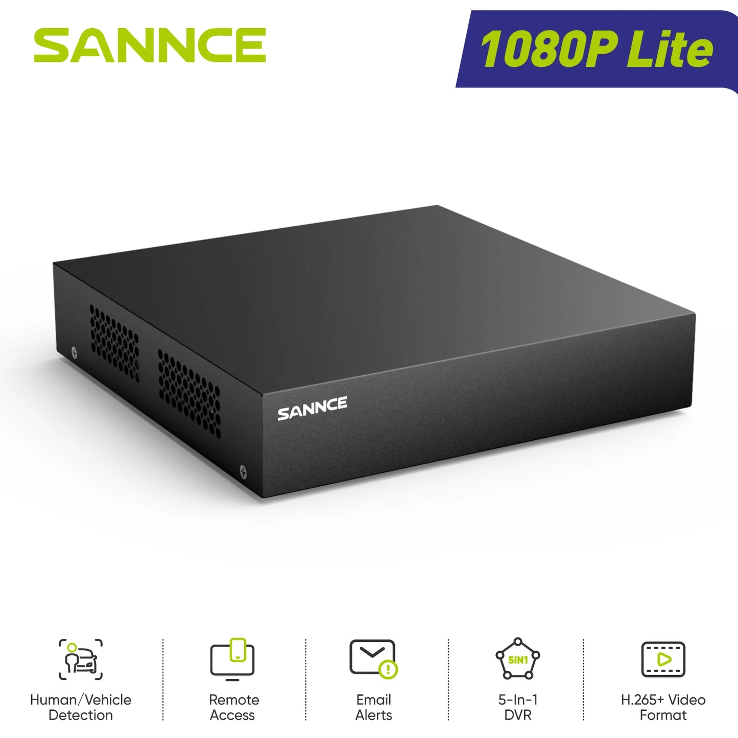 SANNCE 8 Channel 1080P 5-In-1 Hybrid CCTV DVR For Home Surveillance
