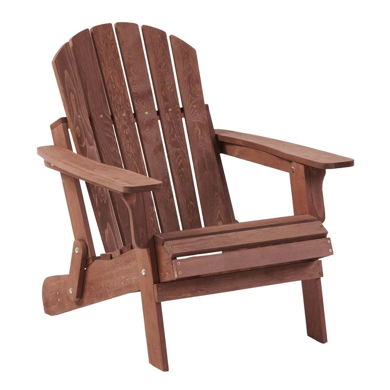 Oversize Folding Adirondack Chair For Outdoor Patio Garden