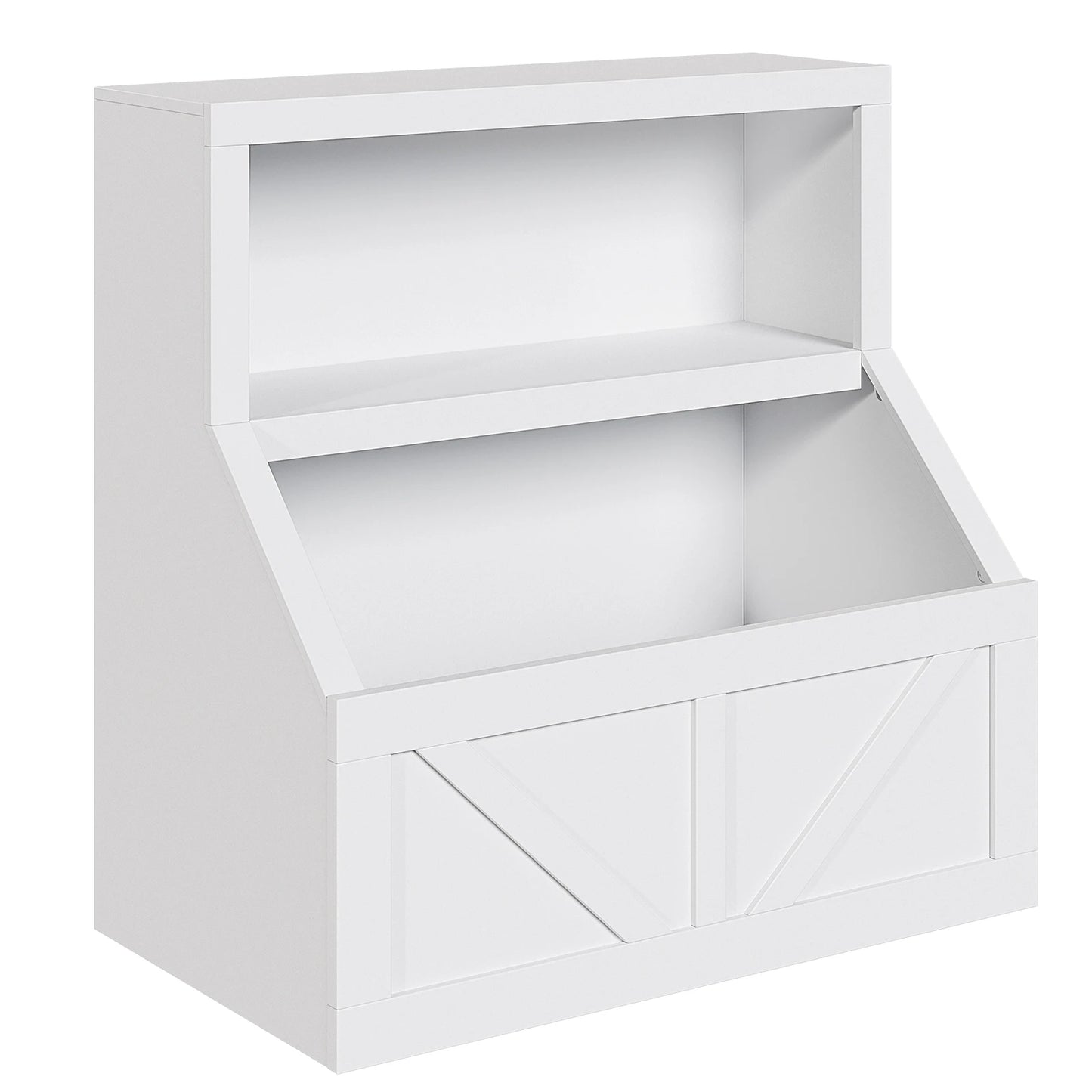 Wooden Kids Bookshelf With Cubby Toy Storage Organizer