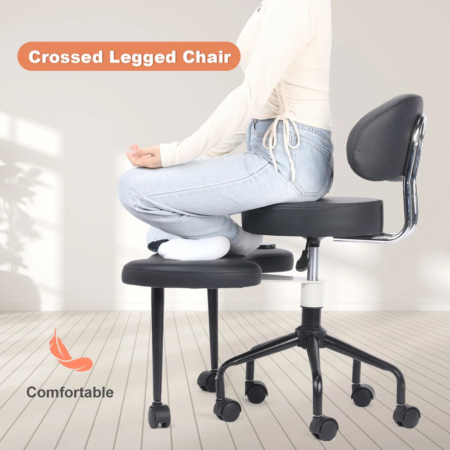 Cross Desk Chair With Lumbar Support And Height Adjustment