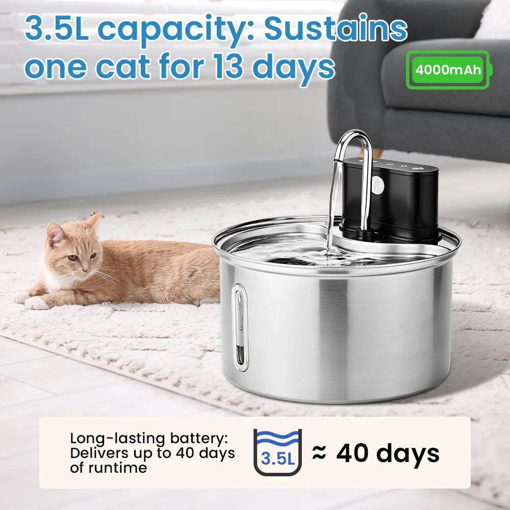 Cityflee Wireless Smart Automatic Water Fountain For Cats And Dogs