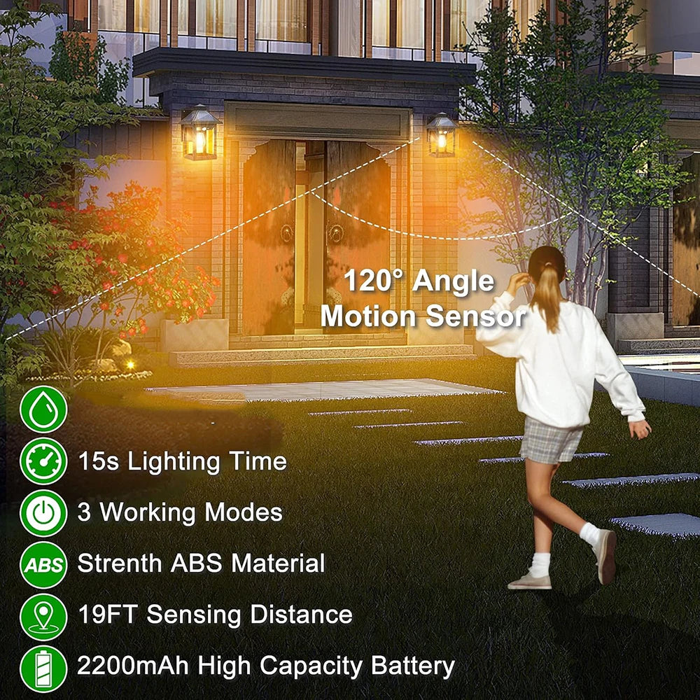 Solar Powered Wall Lanterns 2 Pack Dusk to Dawn Sensor