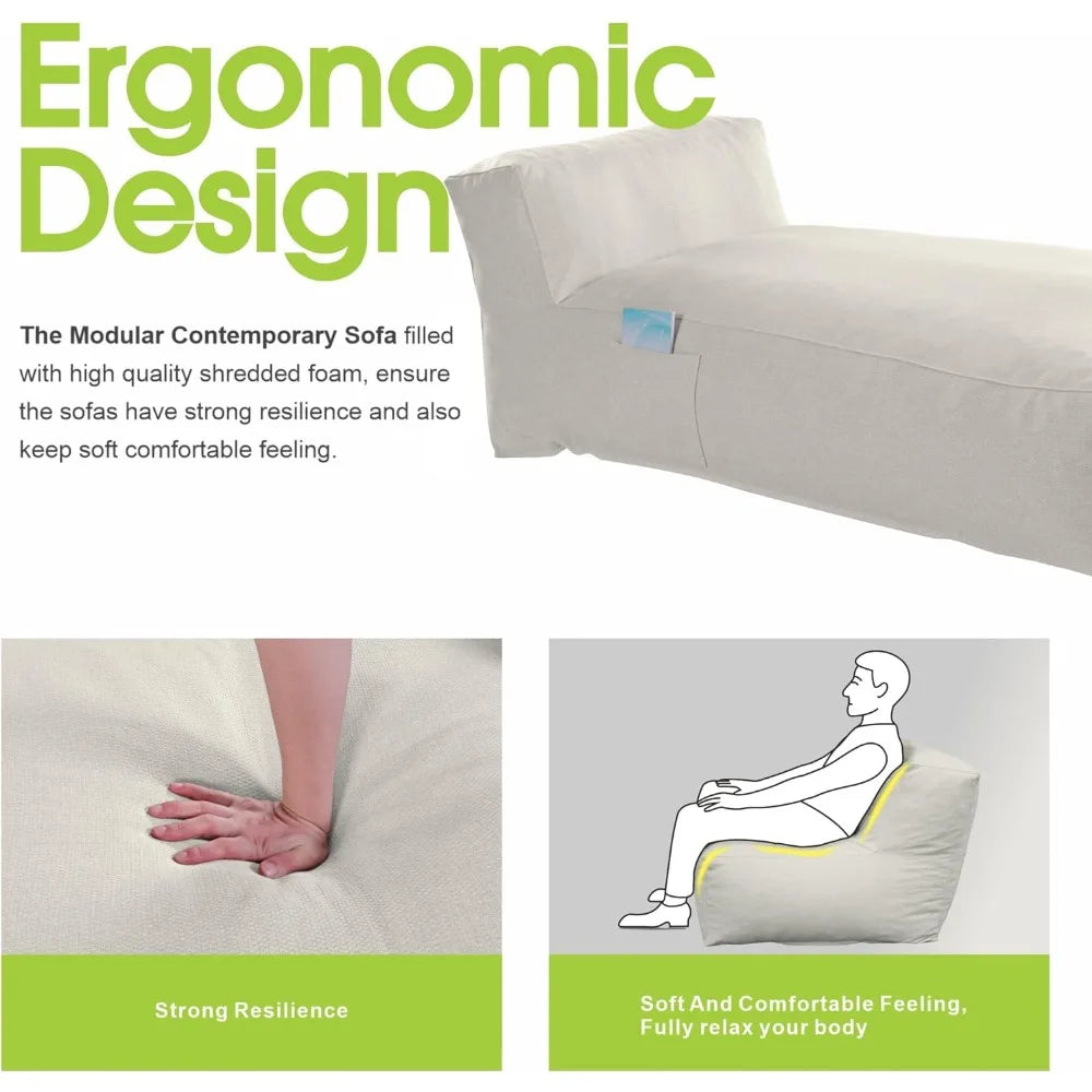Outdoor Bean Bed Chair Sun Lounger Foam Filled Day Bed