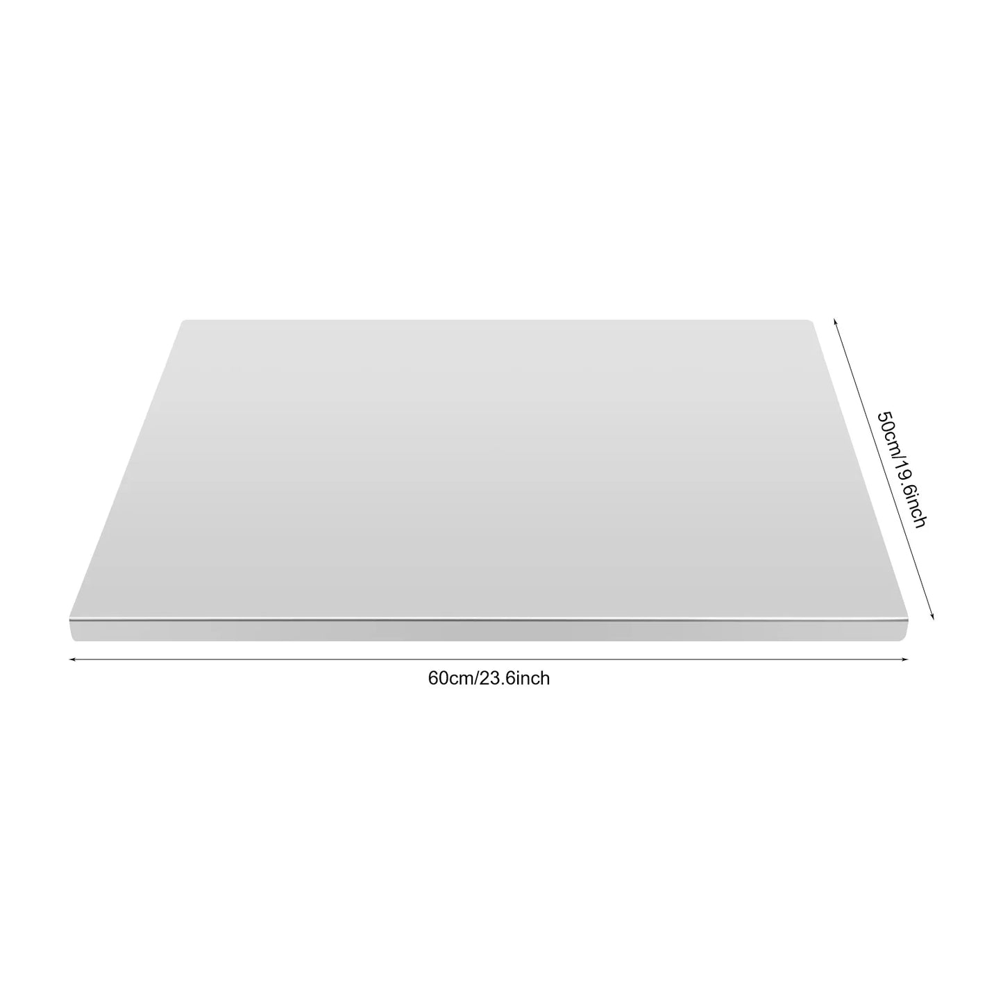 Eco-Friendly Stainless Steel Chopping Board With L-Shaped Edge