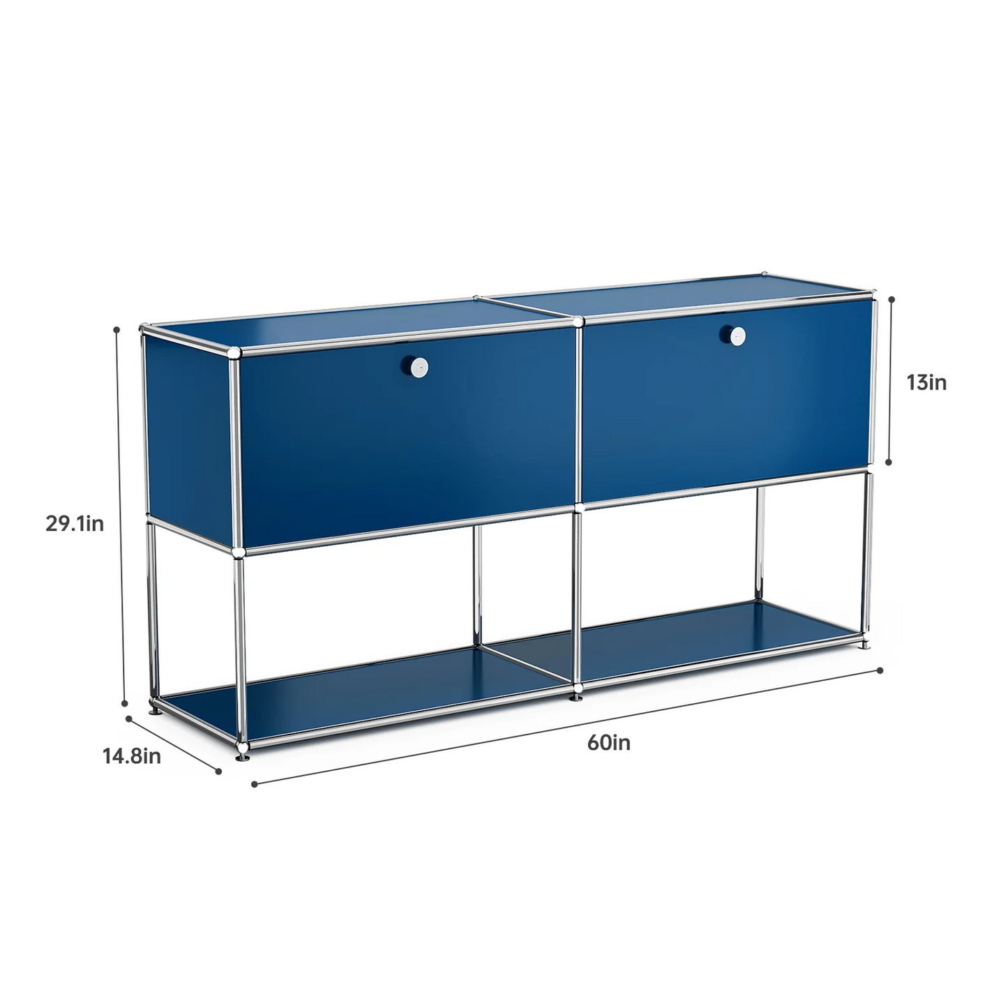 Stainless Steel Storage Cabinet Organizer and TV Stand for Living Room