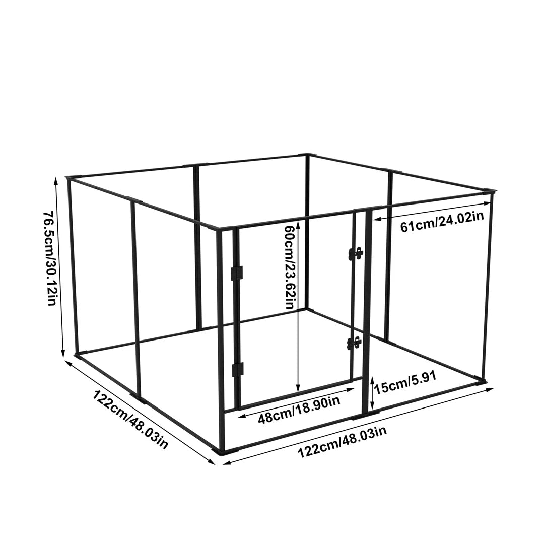 Bingopaw 8-Panel Acrylic Dog Playpen For Indoor Training And Whelping