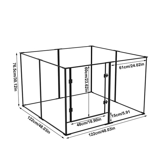 Bingopaw 8-Panel Acrylic Dog Playpen For Indoor Training And Whelping