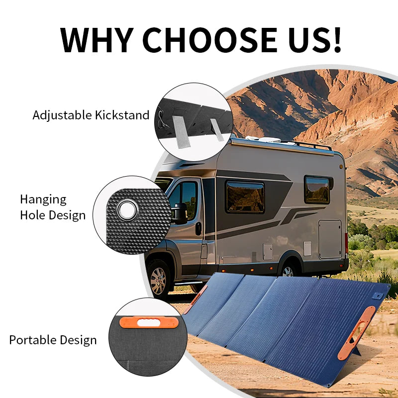 Chuban 200W Foldable Solar Panel for Outdoor Camping Power