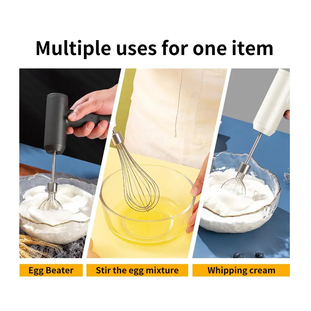 Wireless Electric Food Mixer Portable 3-Speed Hand Mixer For Baking