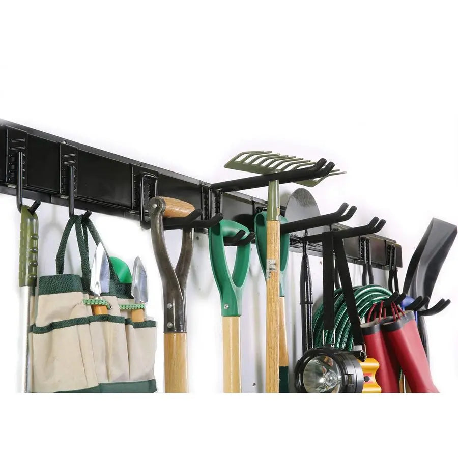 Tool Storage Rack Adjustable Garage Organizer With 9 Hooks