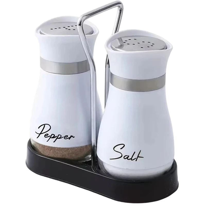 Glass Spice Bottle Set With Adjustable Refillable Salt Pepper Shakers