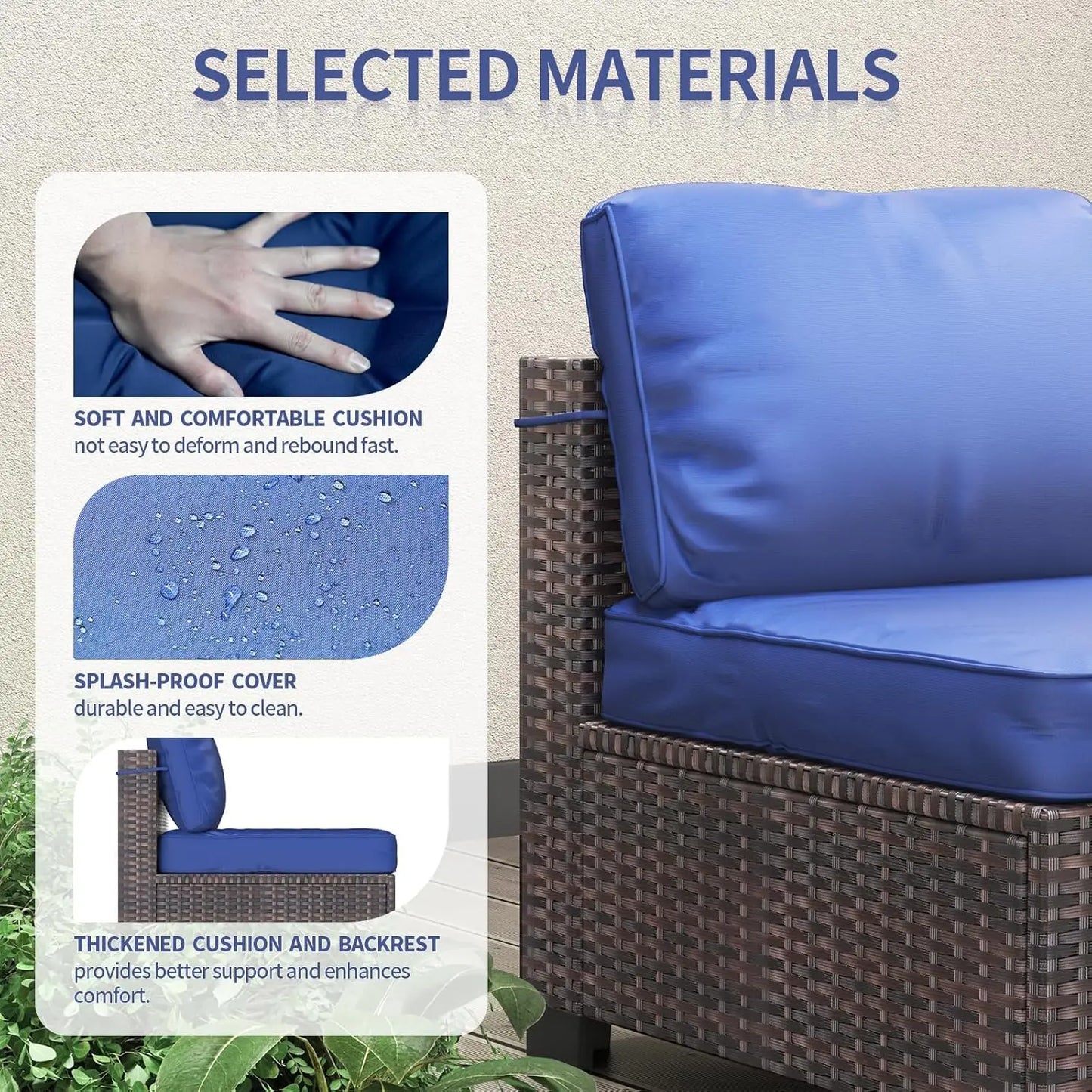 HobbyLane Modular Outdoor Furniture Set For Garden Balcony