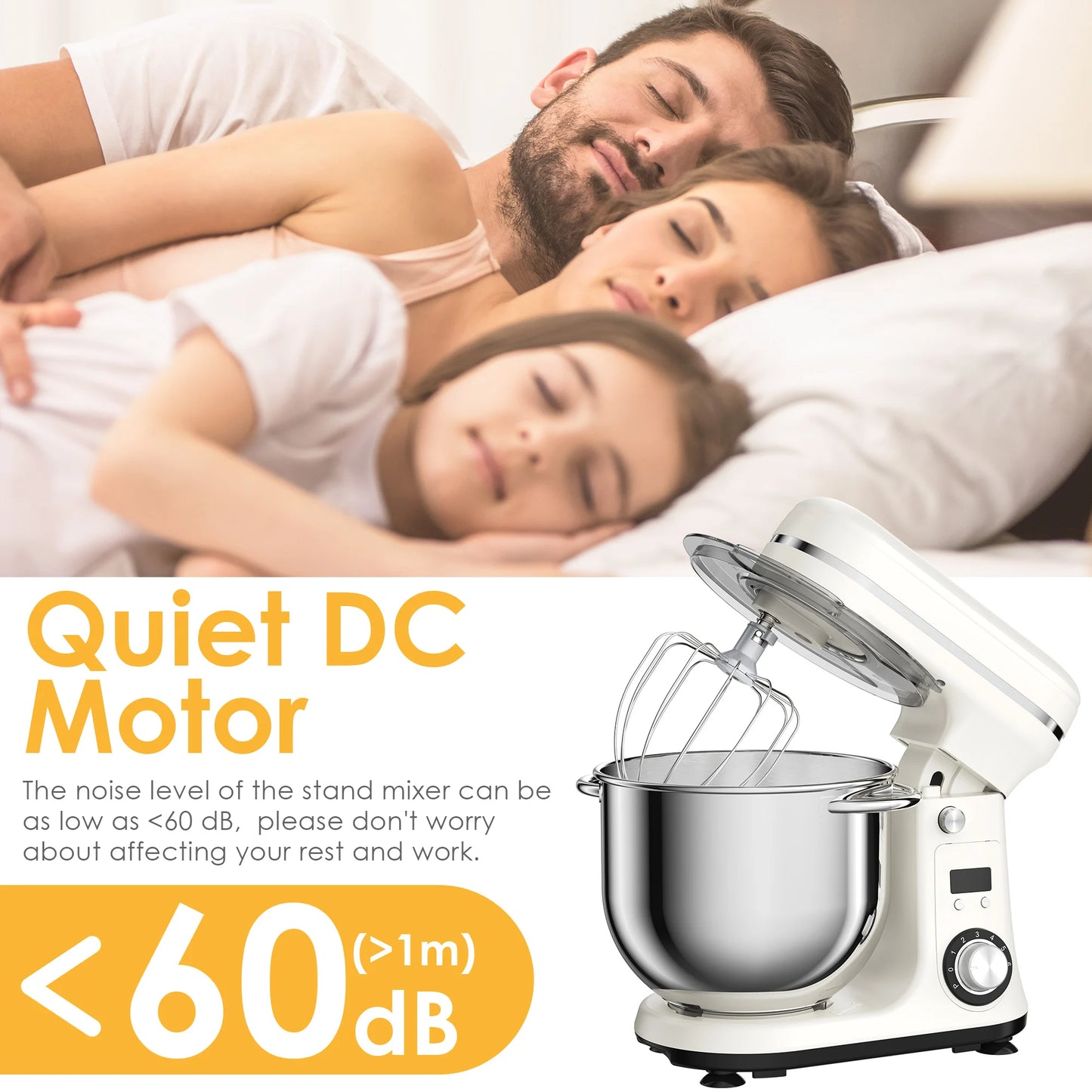 Biolomix Kitchen Stand Mixer And Blender Quiet DC Motor Six Speed