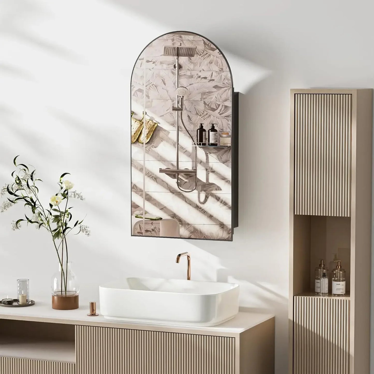Bathroom Medicine Cabinet With Mirror Wall Mounted Vanity Cabinet