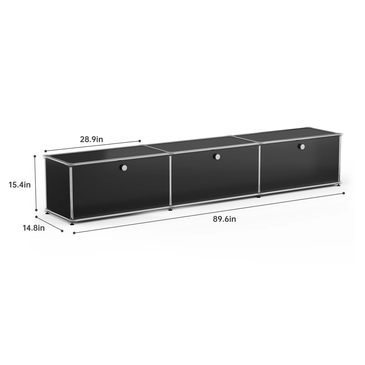 Stainless Steel Storage Cabinet Organizer and TV Stand for Living Room