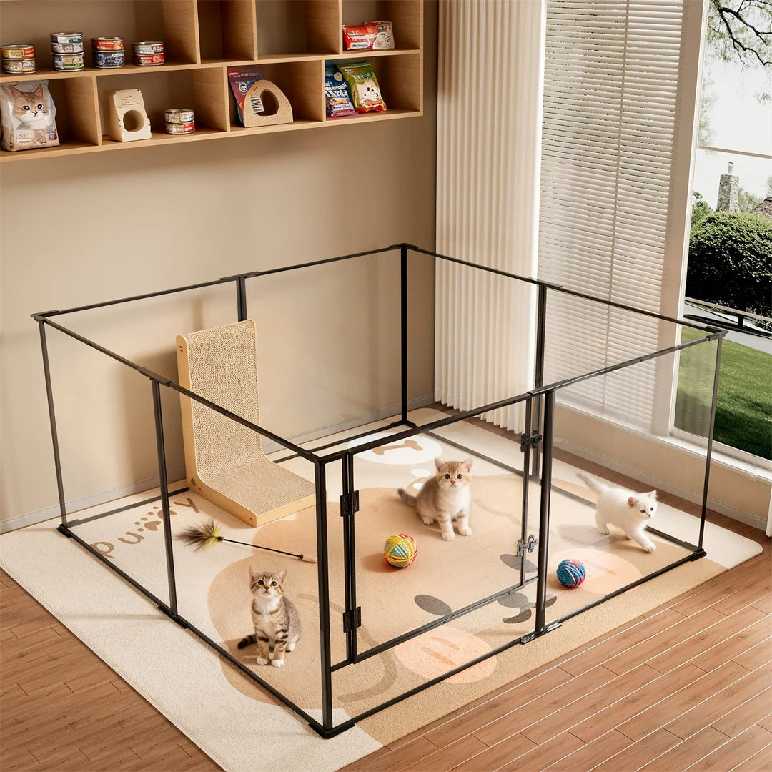 Bingopaw 8-Panel Acrylic Dog Playpen For Indoor Training And Whelping