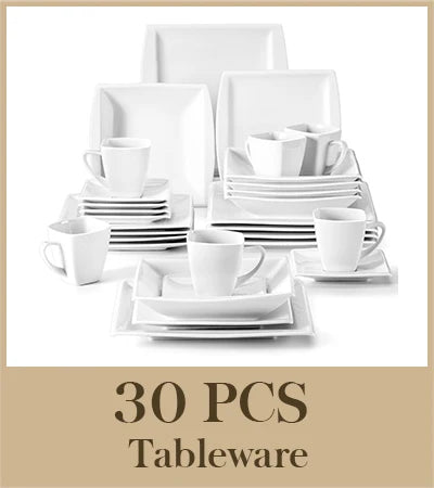 MALACASA Porcelain Dinnerware Set Service For Twelve