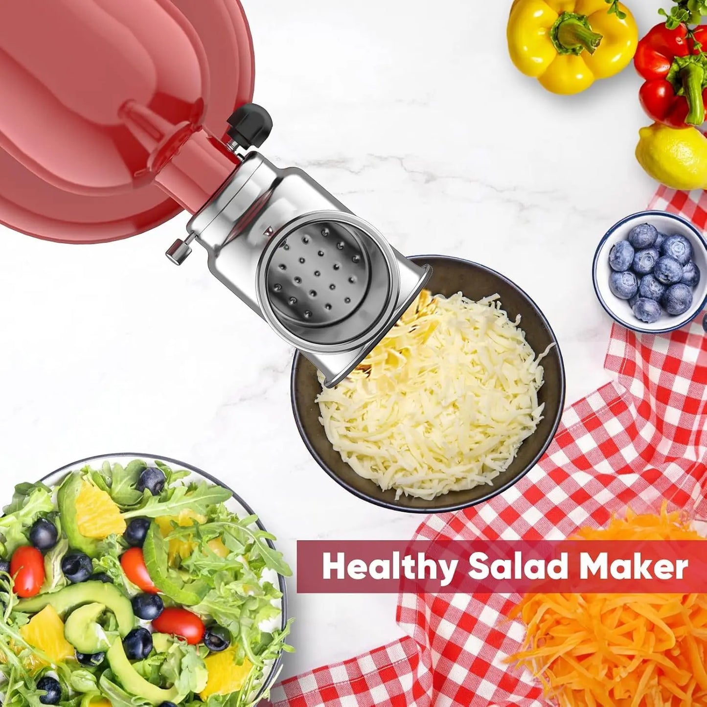 GVODE Stainless Steel Slicer Shredder Attachment KitchenAid Stand Mixers