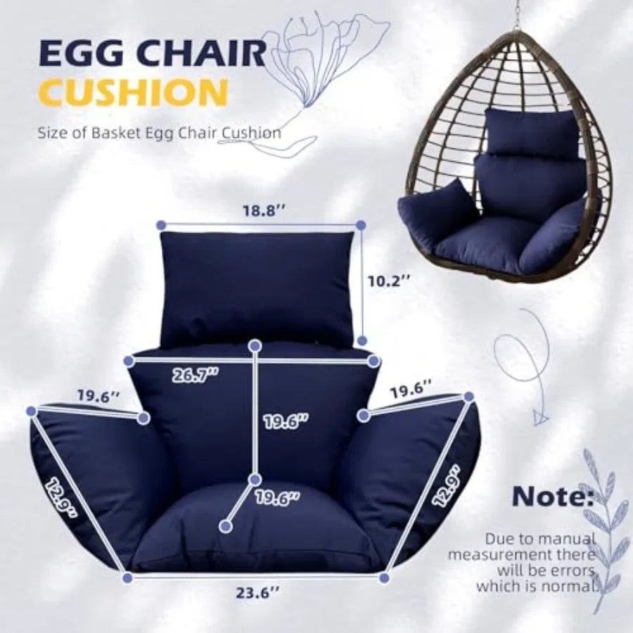 Egg Chair Cushion For Indoor And Outdoor Hanging Chairs Soft Seat Pad