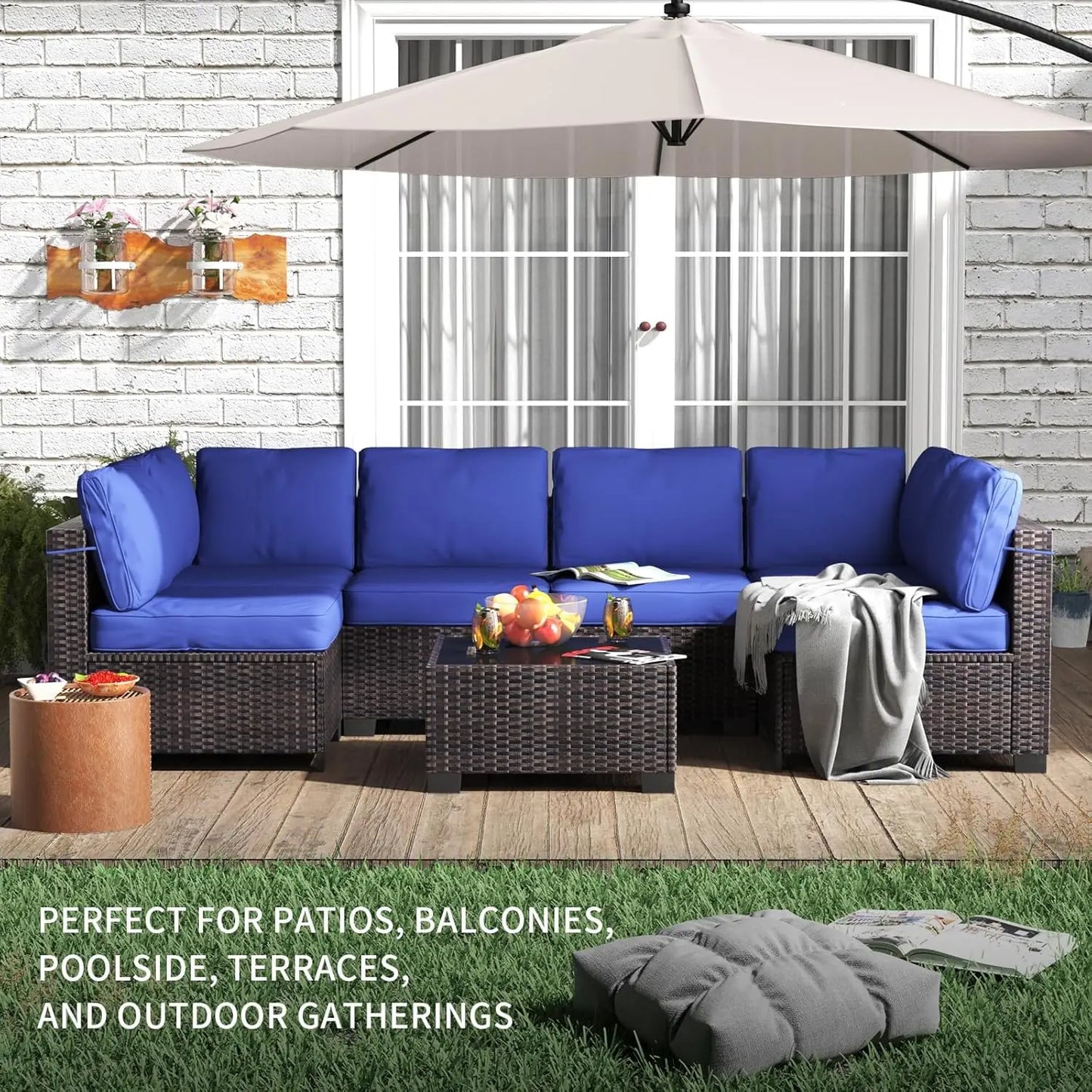 HobbyLane Modular Outdoor Furniture Set For Garden Balcony