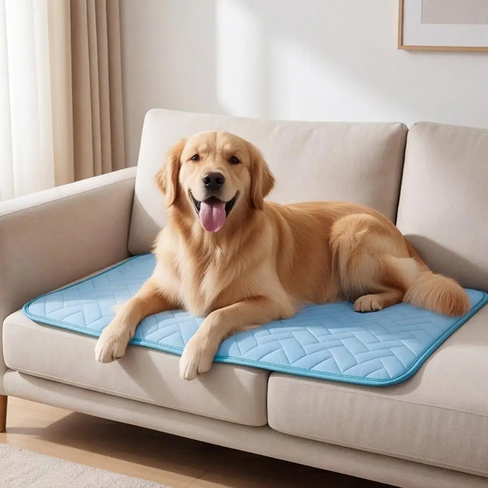 Dog Cooling Mat Ice Silk Fabric Instant Cooling Bed