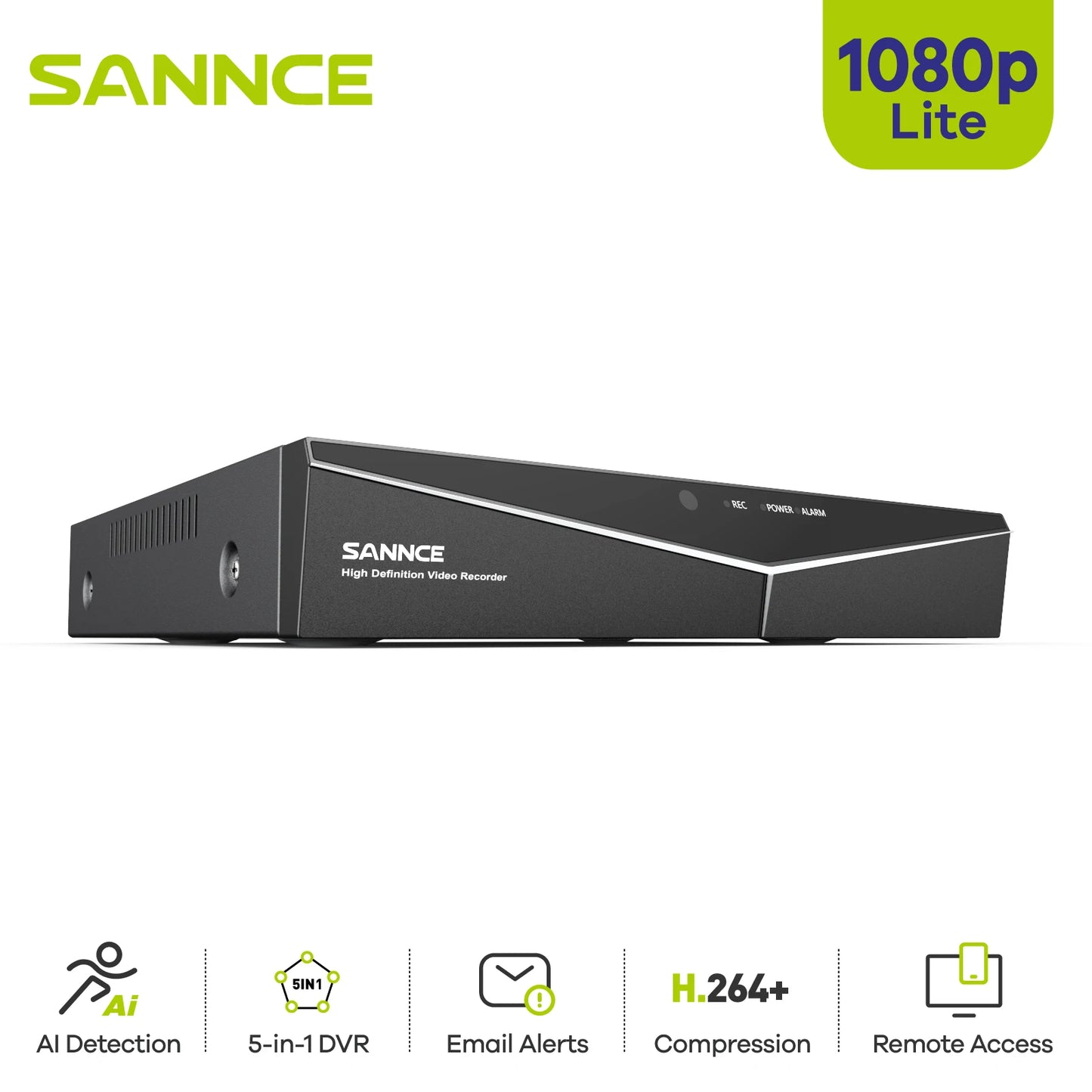 SANNCE 16 Channel 5in1 1080N Surveillance DVR H265