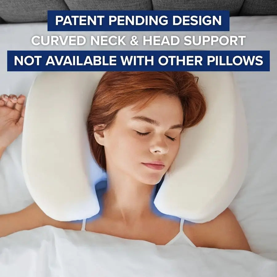 Back Sleeper Pillow With Satin Case For Neck Support