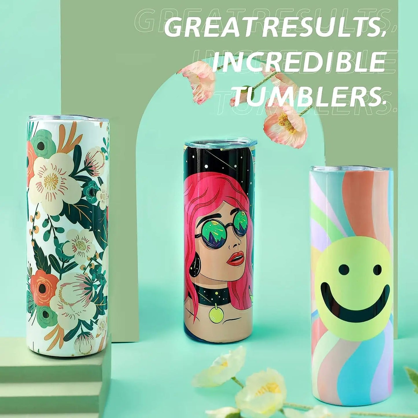 HTVRONT Sublimation Tumblers 8pcs/4pcs