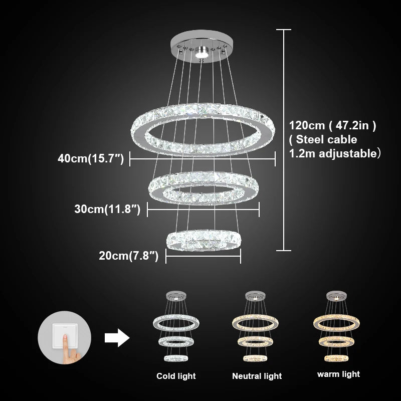 Modern Crystal Chandelier For Dining And Living Rooms