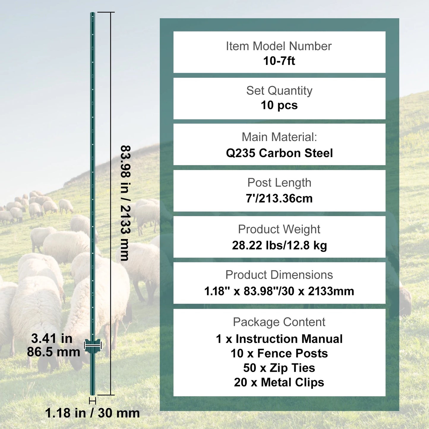 SucceBuy Heavy Duty T Post Fence Posts and Steel Stakes