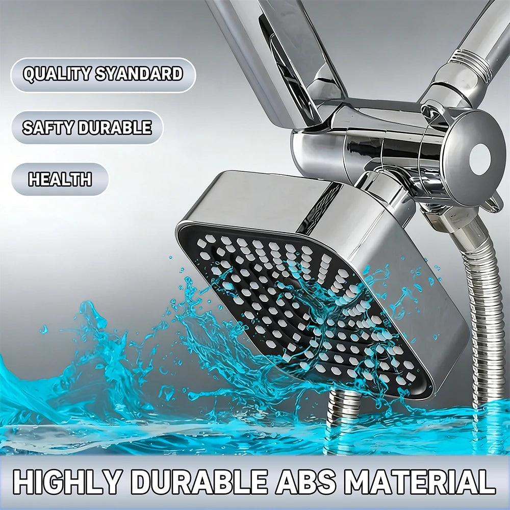 Two In One Shower Set With Handheld Head And Long Hose Square Design