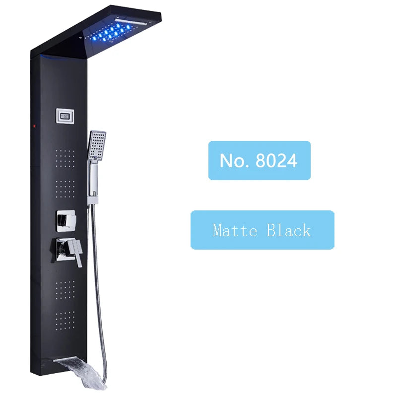Shinesia Luxury Led Shower Panel Spa Massage Jet System