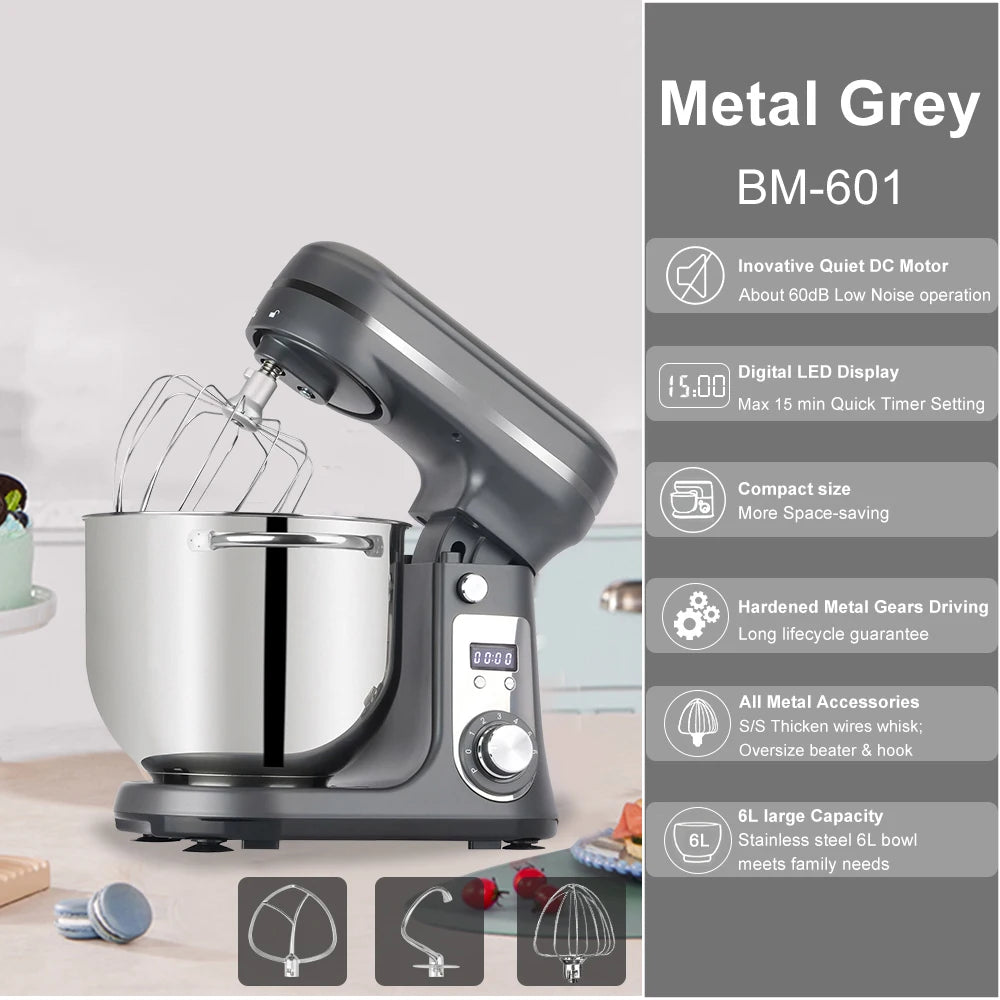 Biolomix Kitchen Stand Mixer And Blender Quiet DC Motor Six Speed