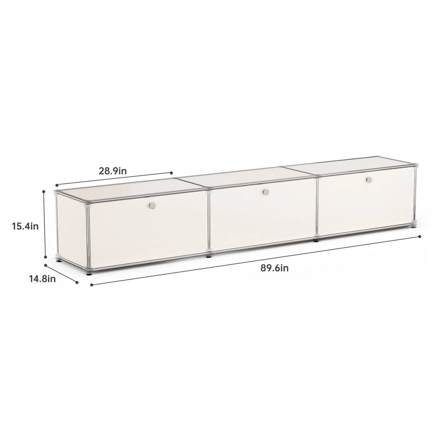 Stainless Steel Storage Cabinet Organizer and TV Stand for Living Room