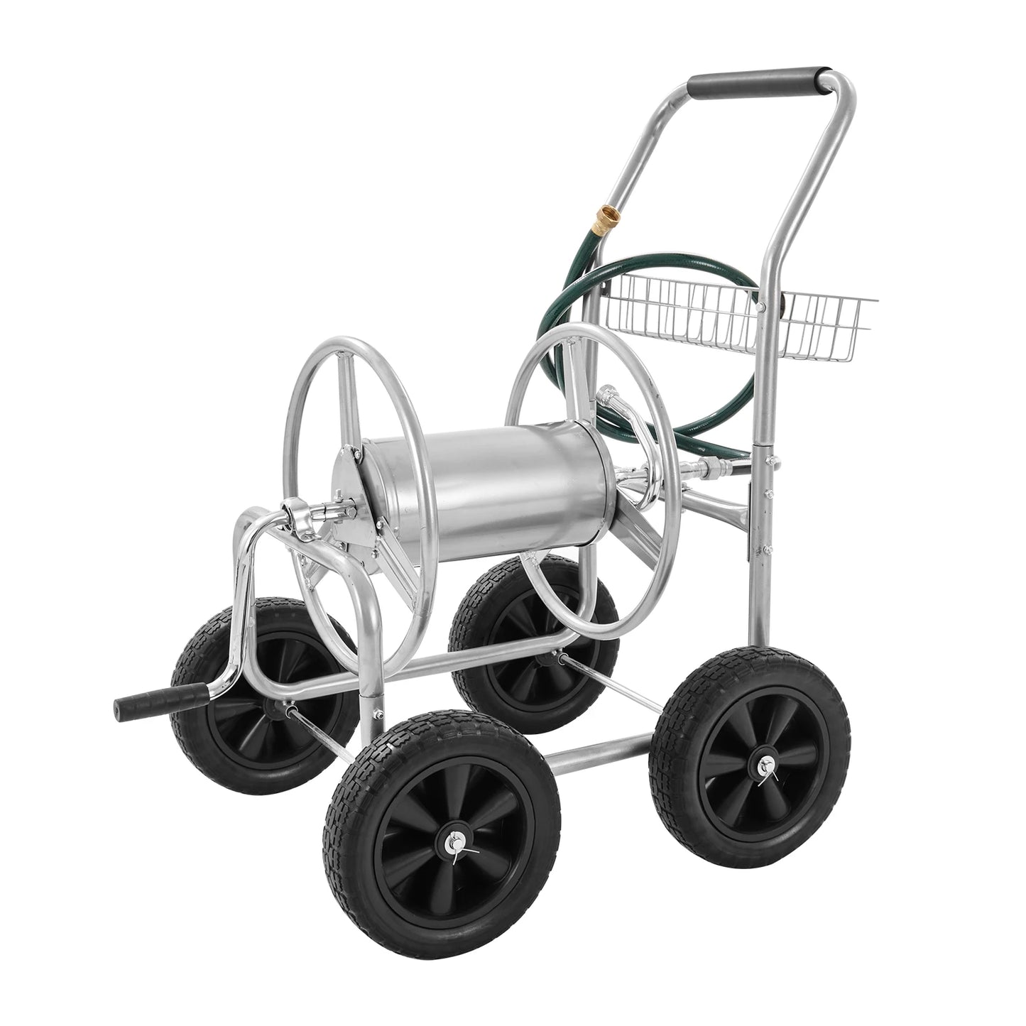 SucceBuy Hose Reel Cart Heavy Duty Garden Watering Basket