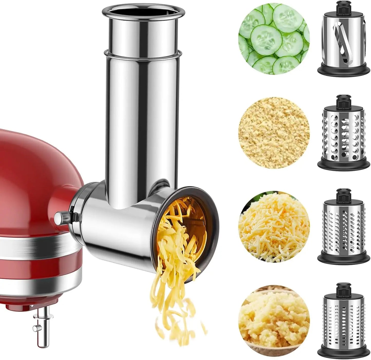 GVODE Stainless Steel Slicer Shredder Attachment KitchenAid Stand Mixers