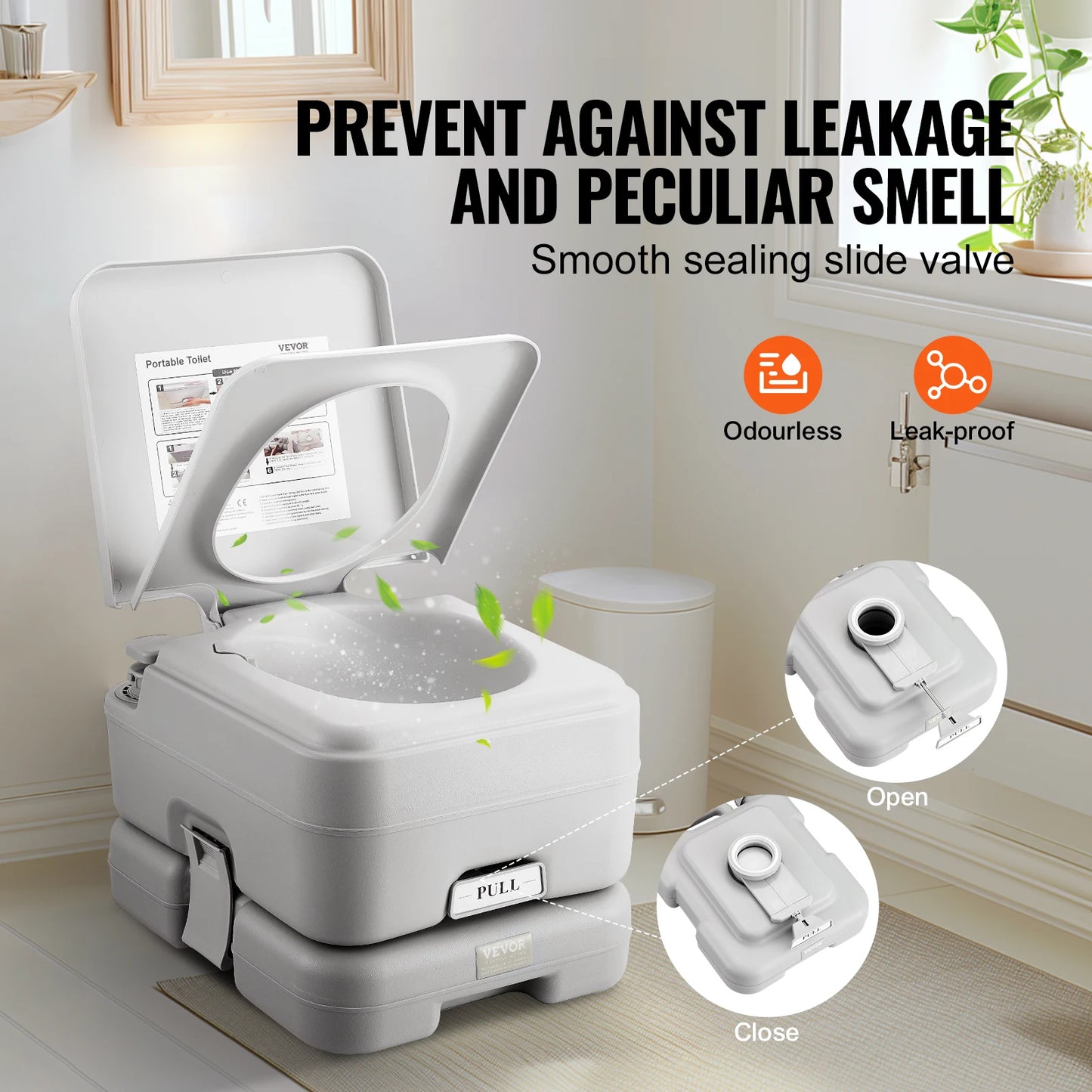 SucceBuy Portable Camping Toilet With Pressurized Flush Cyclone System
