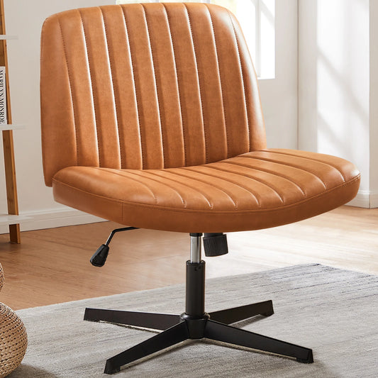 JHK Cross Legged Office Chair With Adjustable Height Swivel