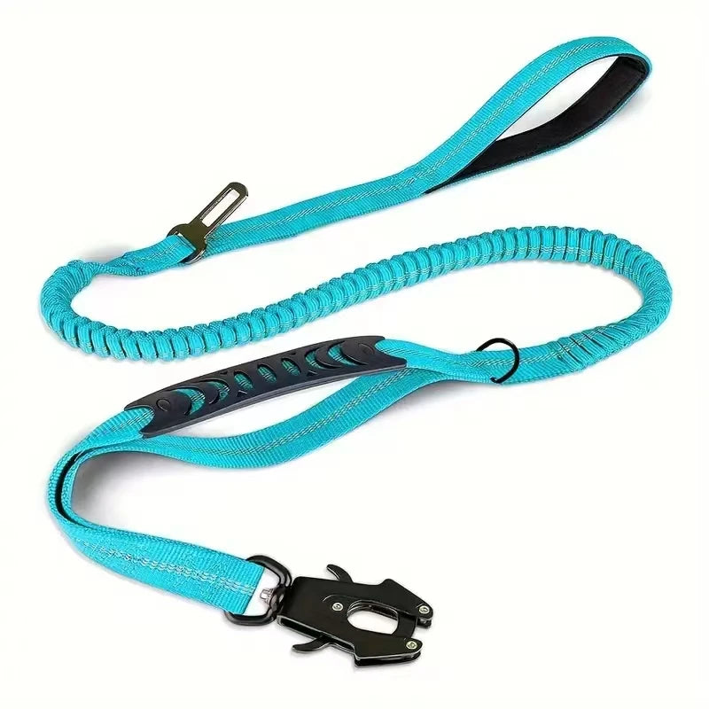 Reflective Shock Absorbing Pet Leash With Car Seatbelt For Large Dogs